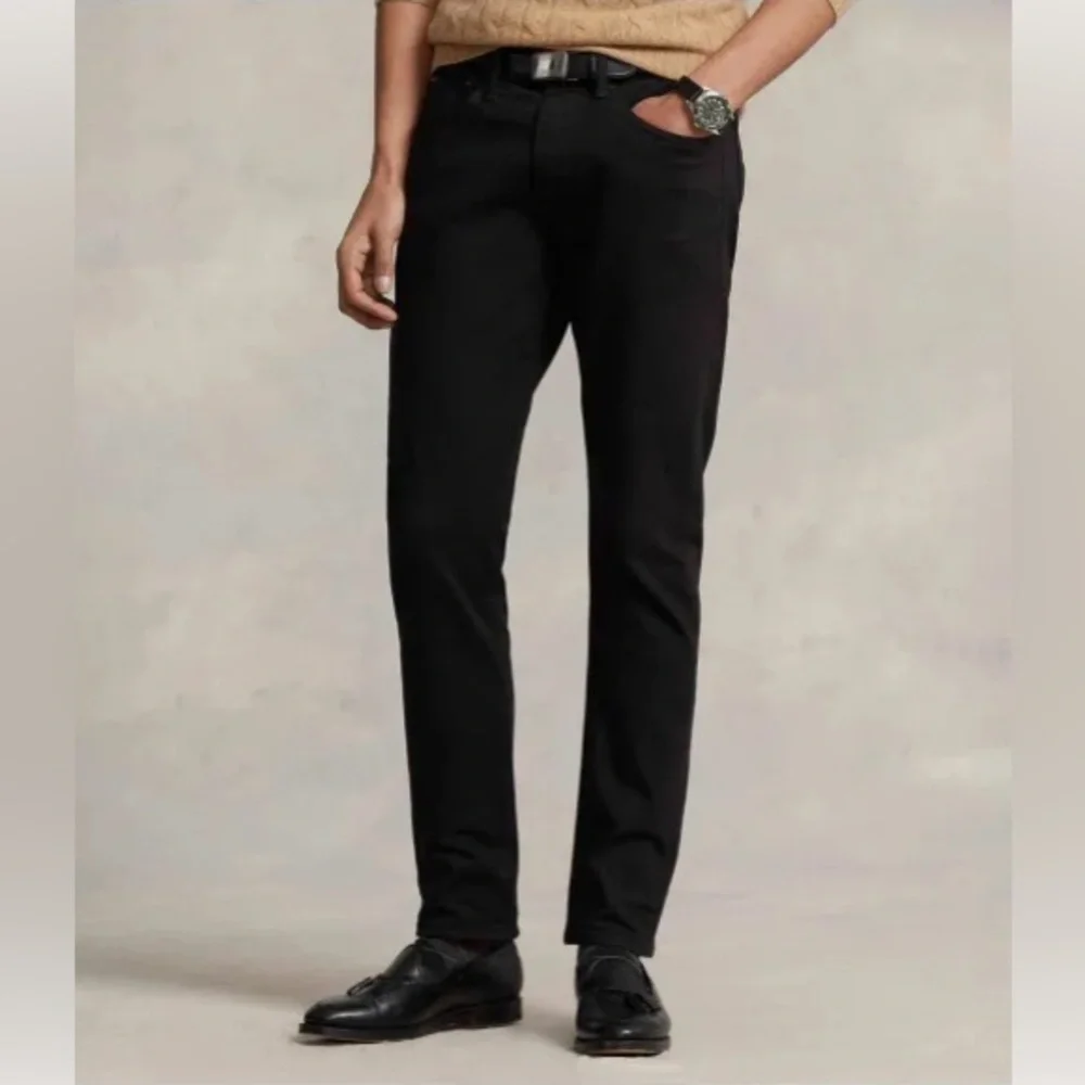 Polo Ralph Lauren Men’s The Varick Slim Straight Black Jeans, Size 33x30